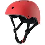 OUWOER Kids Bike Helmet, Adjustable and Multi-Sport, from Toddler to Youth, 3 Sizes (Red)