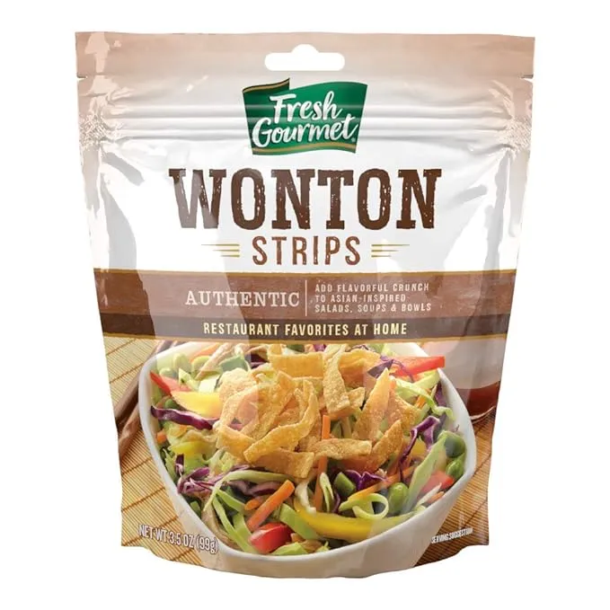 Fresh Gourmet Authentic Wonton Strips 3.5 oz Bag 9ct Case