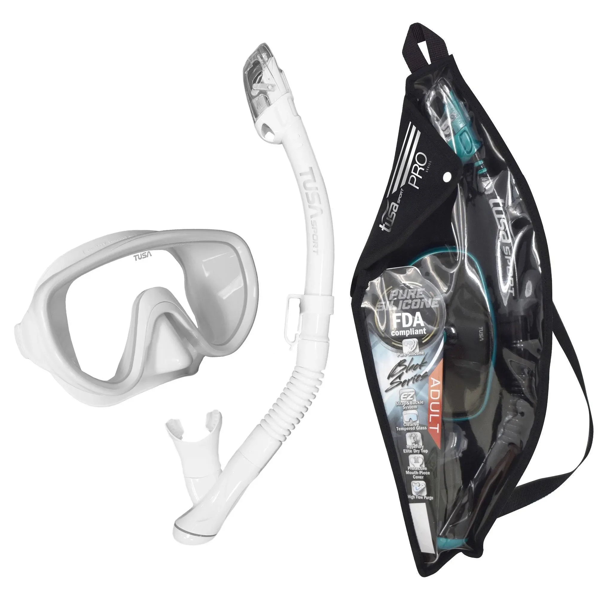 Tusa Sport Adult Serene Mask and Dry Snorkel Combo