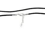 Embolden Jewelry Silk Satin Necklace Cord 24 inch Black Hypoallergnic Rope Jewelry Gift for Any Age