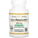 California Gold Nutrition, trans-Resveratrol, 200 mg, 60 Veggie Capsules