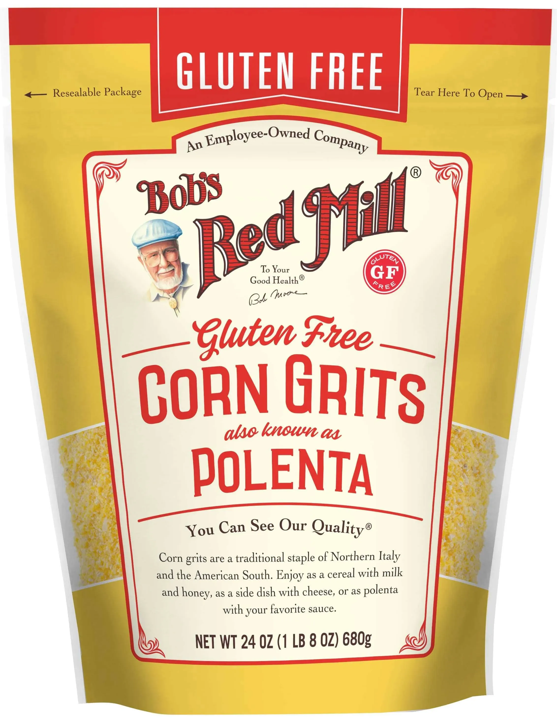 Bob's Red Mill Gluten Free Corn Grits, 24 Oz, 4 Pack