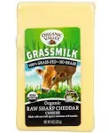 Organic Valley Grassmilk Raw Sharp Cheddar Cheese 8 oz