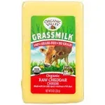 Organic Valley Grassmilk Raw Cheddar Cheese, 8 Ounce -- 10 per case