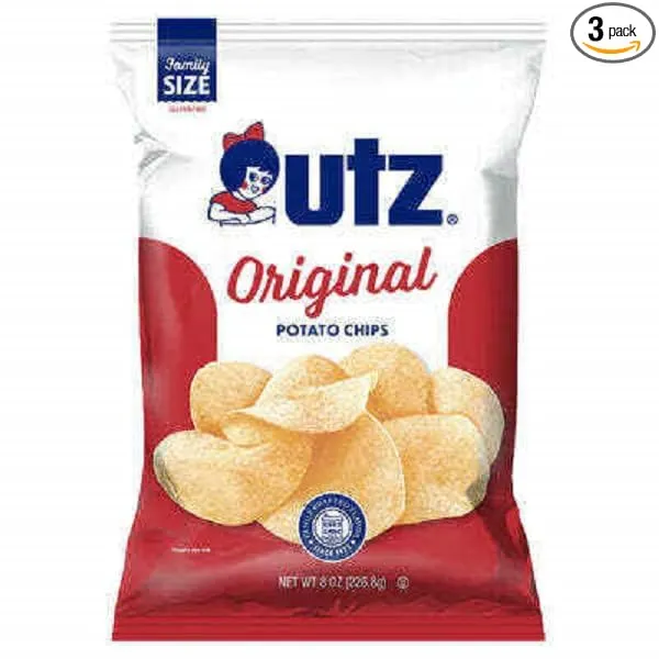 UTZ Quality Foods Original Potato Chips Family Size Bags (3 Bags)