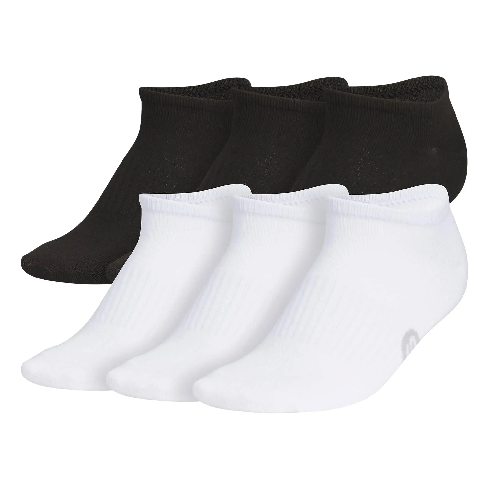 Adidas Women's 6-Pk. Superlite Classic No Show Socks - Black/Grey/White