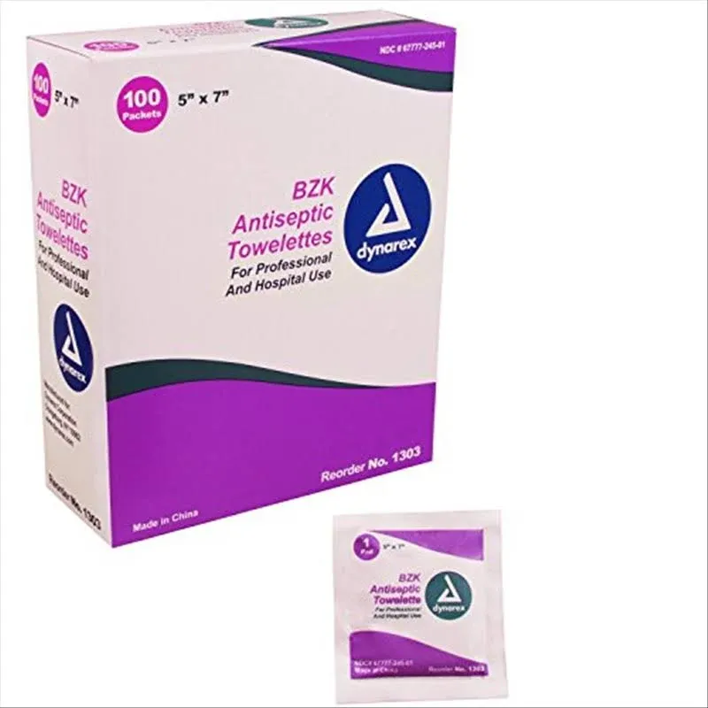 Dynarex BZK Antiseptic Towelettes