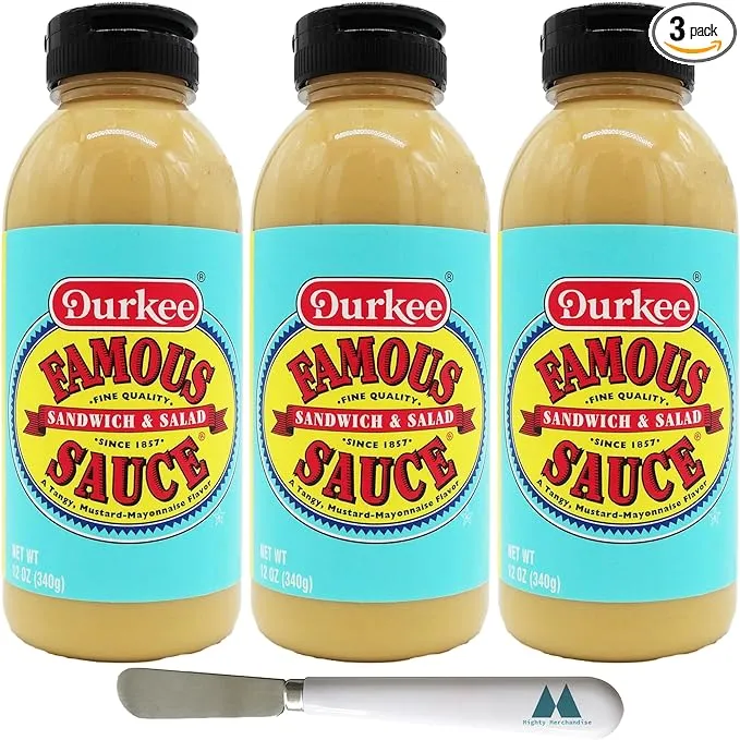 Durkee Famous Sandwich & Salad Sauce - 3 Pack - 12 Ounces Each - with Mighty Merchandise Spread Tool