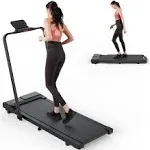 DeerRun 3 in 1 Folding Treadmills for Home, 3.0hp Powerful and Quiet Under Desk Treadmill, 300 lbs Capacity Foldable Walking Pad with Remote Control