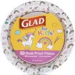 Glad for Kids Unicorn Paper Plates - Sturdy Disposable Plates for Party - Colorful Unicorn Cake Plates - Paper Plates for Birthday, Heavy Duty Disposable Paper Plates - Kid Party Supplies 8.5 In 20 Pk