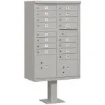 Salsbury Industries 3316GRY-U Cluster Box Unit - 16 A Size Doors - Type III - Gray - USPS Access