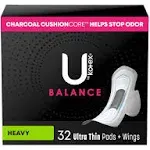 U by Kotex Balance Ultra Thin Pads with Wings