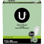 U by Kotex Lightdays Panty Liners, Long, Unscented, 126 Count