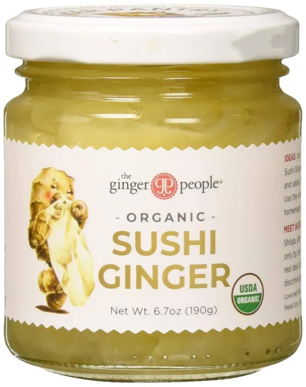 The Ginger People Organic Sushi Ginger, No Artificial Ingredients, 6.7 oz (Pack of 12)