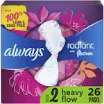 Always Pads, Heavy Flow, Light, Clean Scent, Size 2 - 26 pads