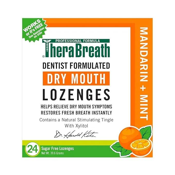 TheraBreath Dry Mouth Lozenges Mandarin Mint