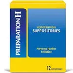 Preparation H box of 12 Suppositories