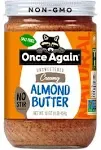 Once Again - American Classic Almond Butter Creamy No Stir, 16 oz