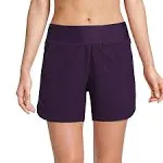 Lands' End Women's 5" Quick Dry Swim Shorts with Panty - 18 - Blackberry