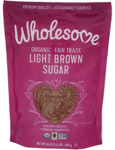 Wholesome Organic Light Brown Sugar - 24 oz | Pack of 3