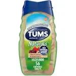 Tums Naturals Antacid, Ultra Strength 1000, Chewable Tablets, Black Cherry & Watermelon - 56 tablets