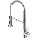 Kraus KFF-1610MB, Bolden 2-in-1 Commercial Style Pull-Down Single Handle Water Filter Kitchen Faucet, Matte Black