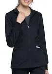 Cherokee Workwear Women's Cherokee Revolution Zip Front Jacket Black