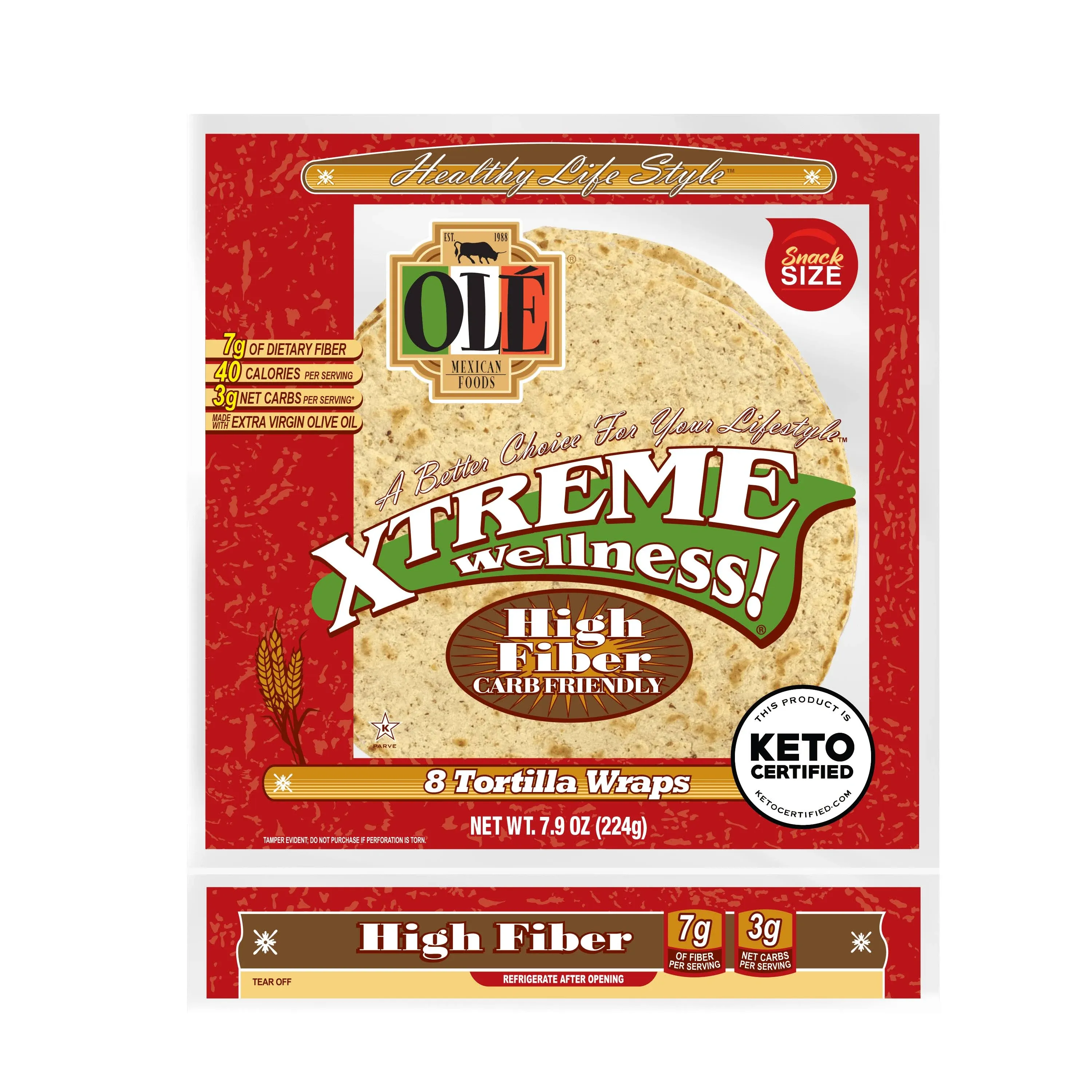 Ole Xtreme Wellness High Fiber Keto Flour Tortillas