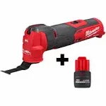 Milwaukee M12 Fuel 12V Lithium-Ion Cordless Oscillating Multi-Tool W/CP High Output 2.5 Ah Battery Pack