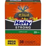 Hefty Strong Lawn & Leaf Trash Bags 39 Gallon - 38 Count