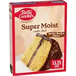 Betty Crocker Super Moist Cake Mix, Butter Recipe Yellow - 15.25 oz box