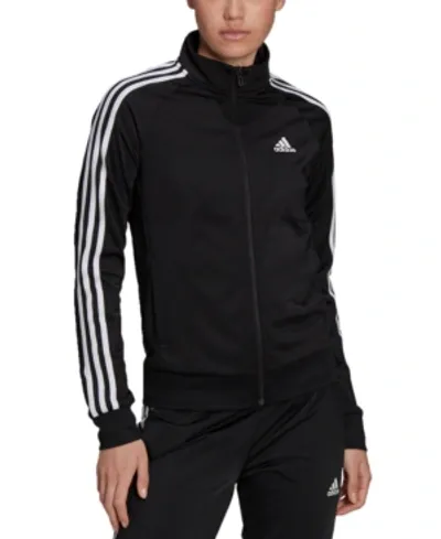 Adidas Women&s Warm-Up Tricot Slim 3-Stripes Track Jacket Black / L