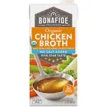 Bonafide Provisions Broth, Organic, Chicken, No Salt Added - 32 fl oz