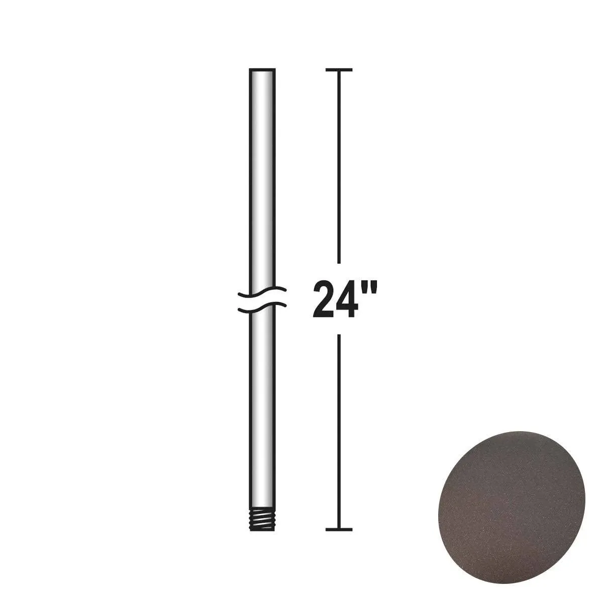 Minka-Aire DR524-ORB, 24&#034; Downrod, Oil-Rubbed Bronze