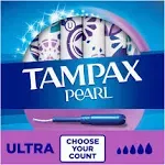 Tampax Pearl Braid Ultra Absorbency Unscented Tampons with LeakGuard - 45 Count