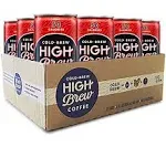 High Brew Coffee Cold Brew Coffee RTD, Double Espresso 12 (8 fl oz) Cans