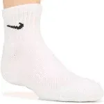 Nike Boys 6 Pack Cushioned Quarter Socks - Black/White Size S