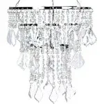 Acrylic Chandelier lampshade Crystal Beaded Fixture Pendant Ceiling Light Shade