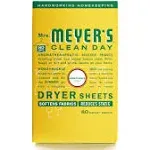 Mrs. Meyer's Clean Day Dryer Sheets Rain Water 80 Sheets