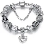 Vintage Heart Flower Bracelet With Charms Silver With Dora Designs And 925 Silver Beads For Girls And Ladies From Jewelshops, $4.10 | DHgate.Com