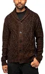 X RAY Mens Cardigan Sweater, Shawl Collar Cable Knit Button Down Cardigan Sweaters for Men Sweaters for Men Big and Tall