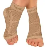  Ankle Brace Compression Sleeve - Relieves L / XL (see size chart) Beige