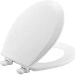 BEMIS 500EC 390 Toilet Seat with Easy Clean & Change Hinges, 1 Pack Round, Cotton White