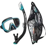 TUSA Serene Ocean Green/Black Adult Mask and Snorkel Combo (UC-1625PQB-OG<wbr/>)