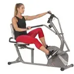 Sunny Health & Fitness Cross Trainer Magnetic Recumbent Bike with Arm Exercisers