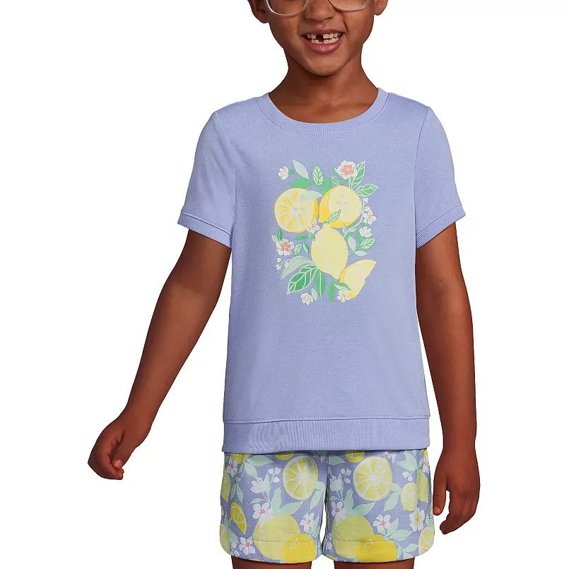 Girls 2-16 Lands' End Tee & Shorts Pajama Set