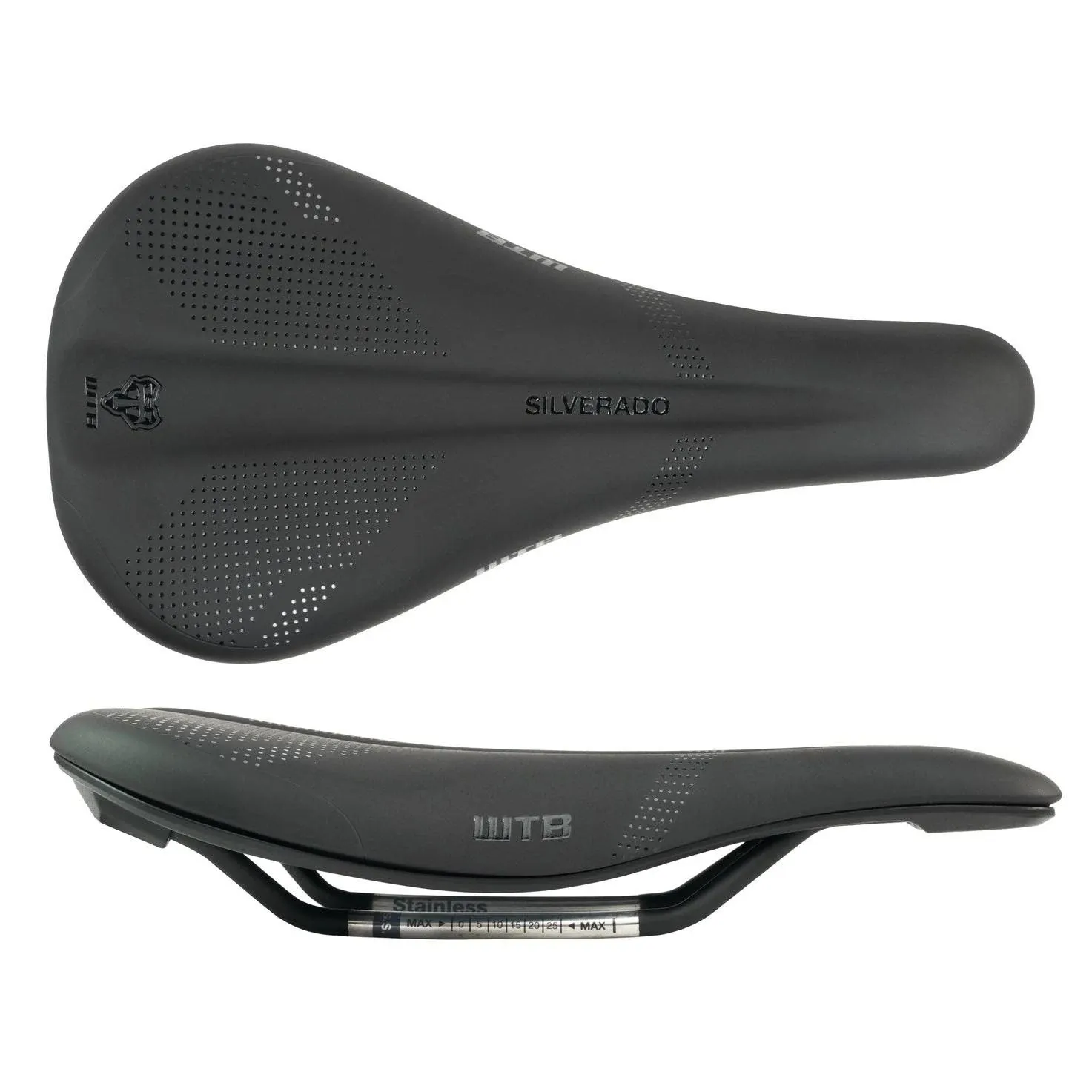 WTB Silverado 265 Fusion Form Saddle - Stainless, Black, Medium