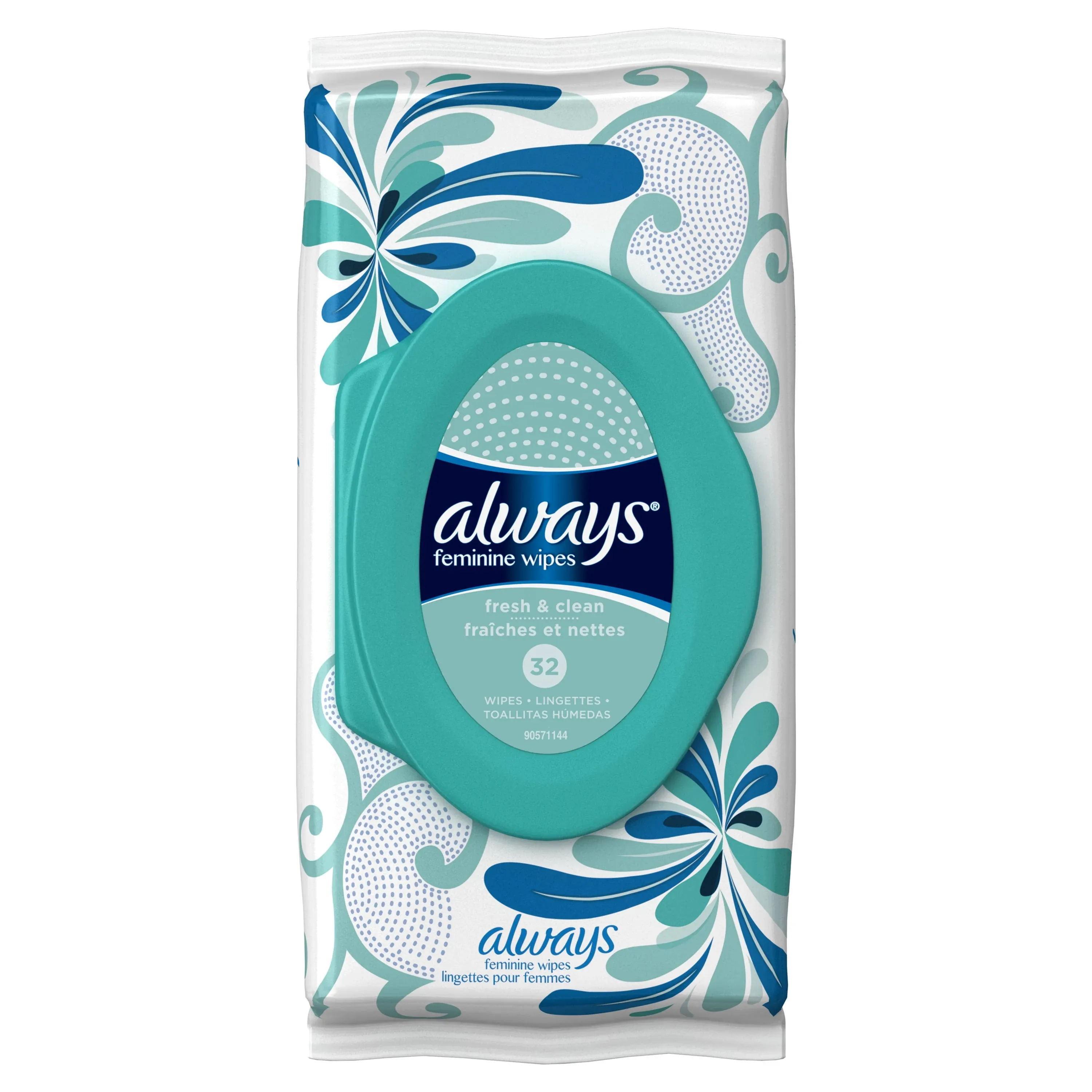 Always Feminine Wipes, Fresh & Clean - 32 wipes