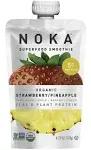 Superfood Fruit Smoothie Pouches, Strawberry Pineapple, Healthy Snacks with F...