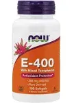 NOW Foods Supplements, Vitamin E-400 IU Mixed Tocopherols, Antioxidant Protection*, 250 Softgels